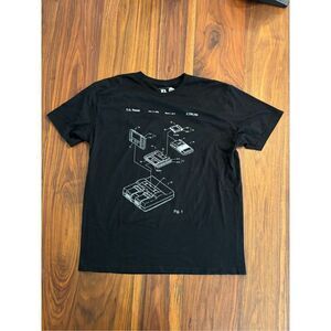 Mondo Men's Black Crew Neck Short Sleeve 100% Cotton Graphic T-Shirt Size XL